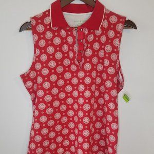 Allyson Whitmore Golf Sleeveless Collared Blouse NWT